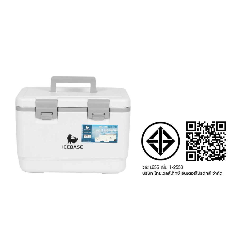 กระติกน้ำแข็งเก็บความเย็น ICEBASE รุ่น CLP-312WHM (JUPITER) ขนาด 12 ลิตร สีขาว